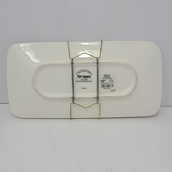 Pier 1 Imports Little Bird Serving Tray/ Decor 11 1/2 " X 6 ” Earthenware Hand - Picture 4 of 5